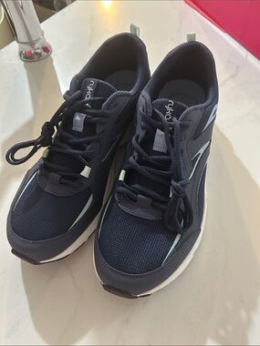 Ryka Navy Sneakers with Mint Trim
